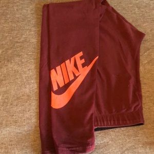 Maroon NIKE leggings